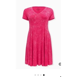 TORRID Pink Fluted Dress